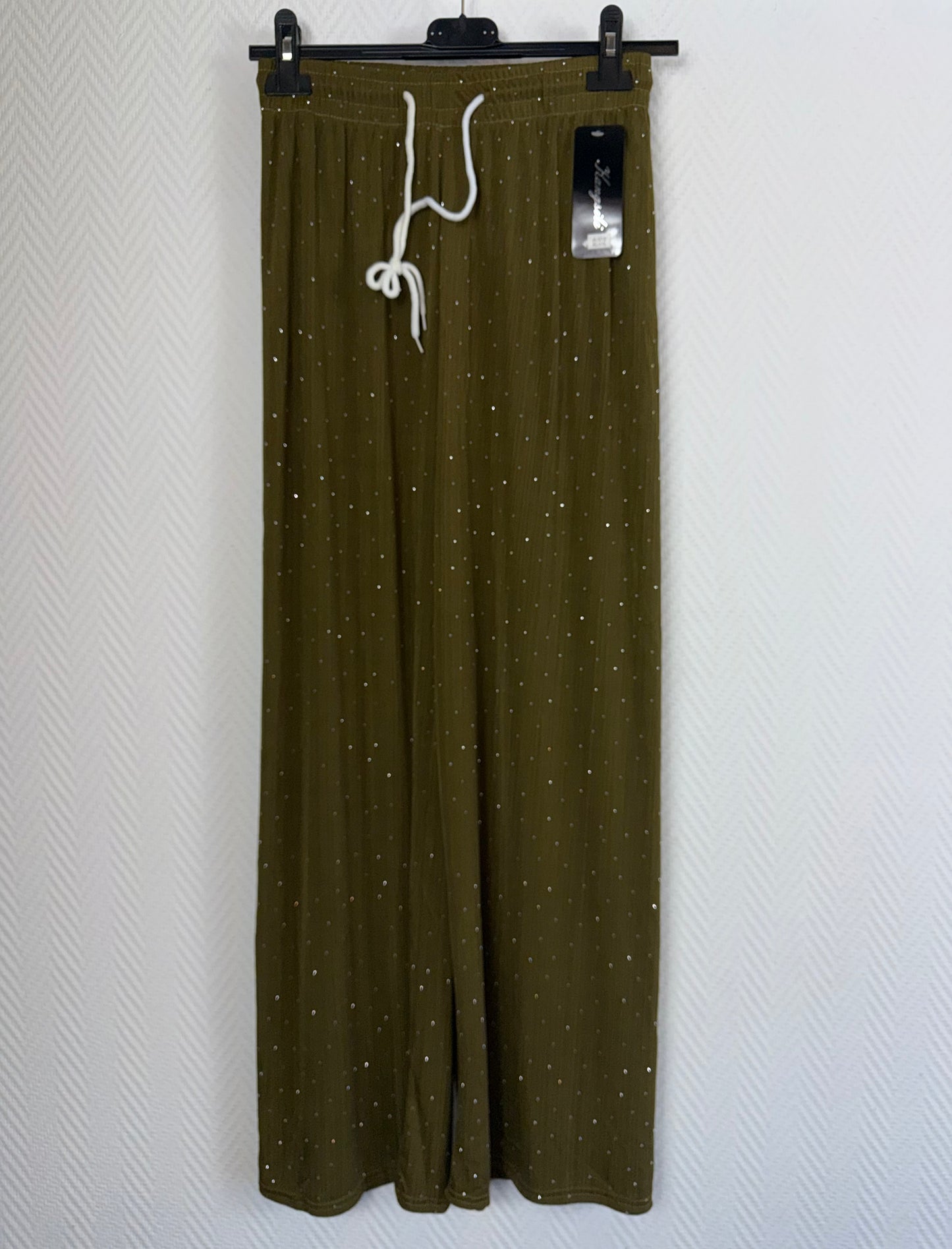 Plissé broek met studs 40/42/44/46