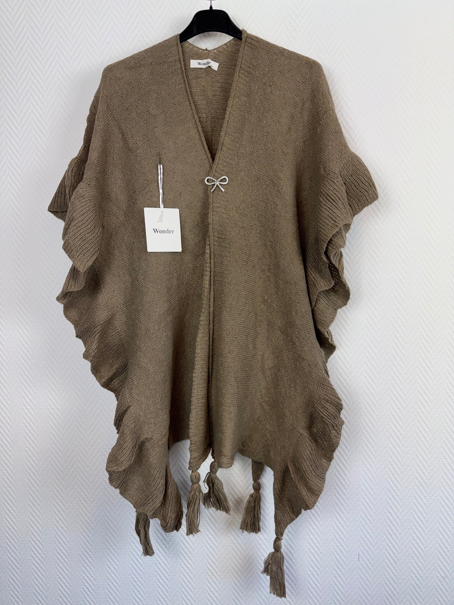 Omslagdoek/Sjaal met broche One size past iedereen.