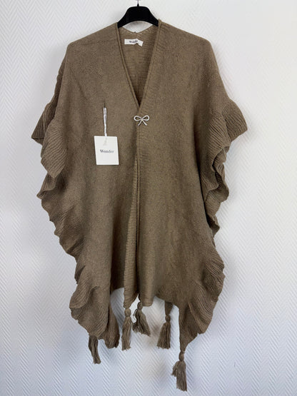 Omslagdoek/Sjaal met broche One size past iedereen.