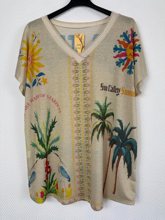 Lurex shirt Palm 44/46/48