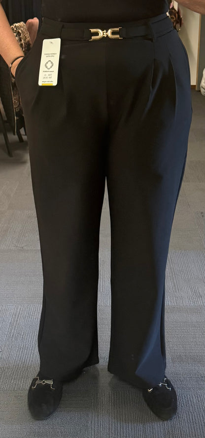 Nette comfy broek/pantalon zwart 44/46-46/48-48/50-50/52