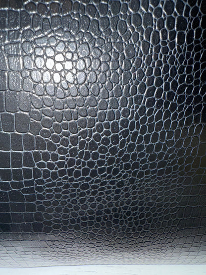 Grote zwarte tas in krokodillen motief