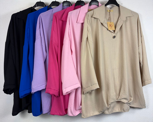 Shirt met broche 48/50/52