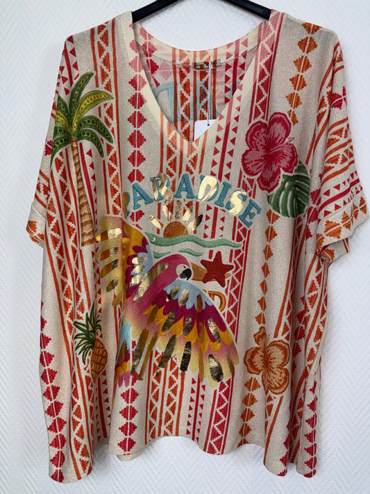 Lurex shirt Paradise 50/52/54