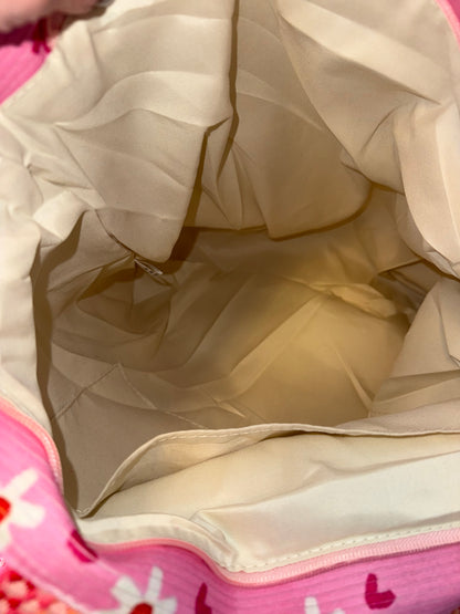 Grote strandtas met gratis bag charm