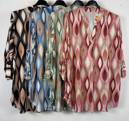 Travelshirt print (1) 48/50/52