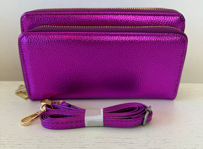 Portemonnee/mobiel/ tasjes metallic