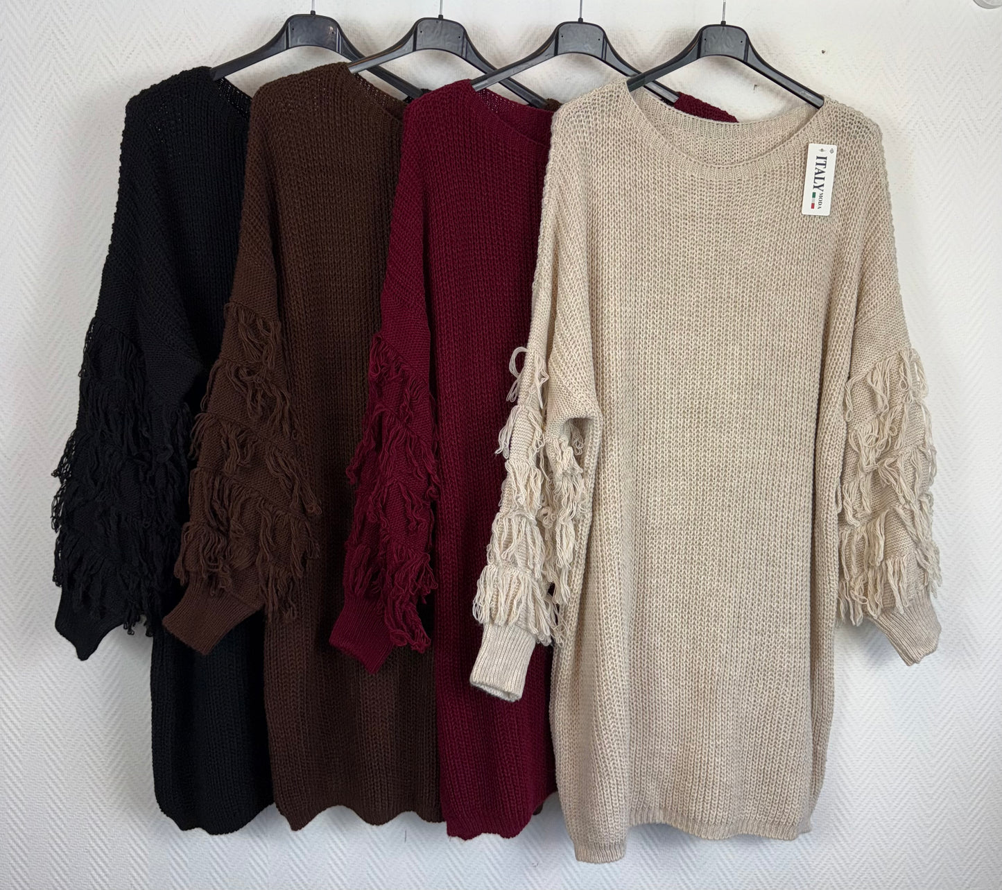 Lang gebreide trui/jurk Gerda 44/46/48/50/52