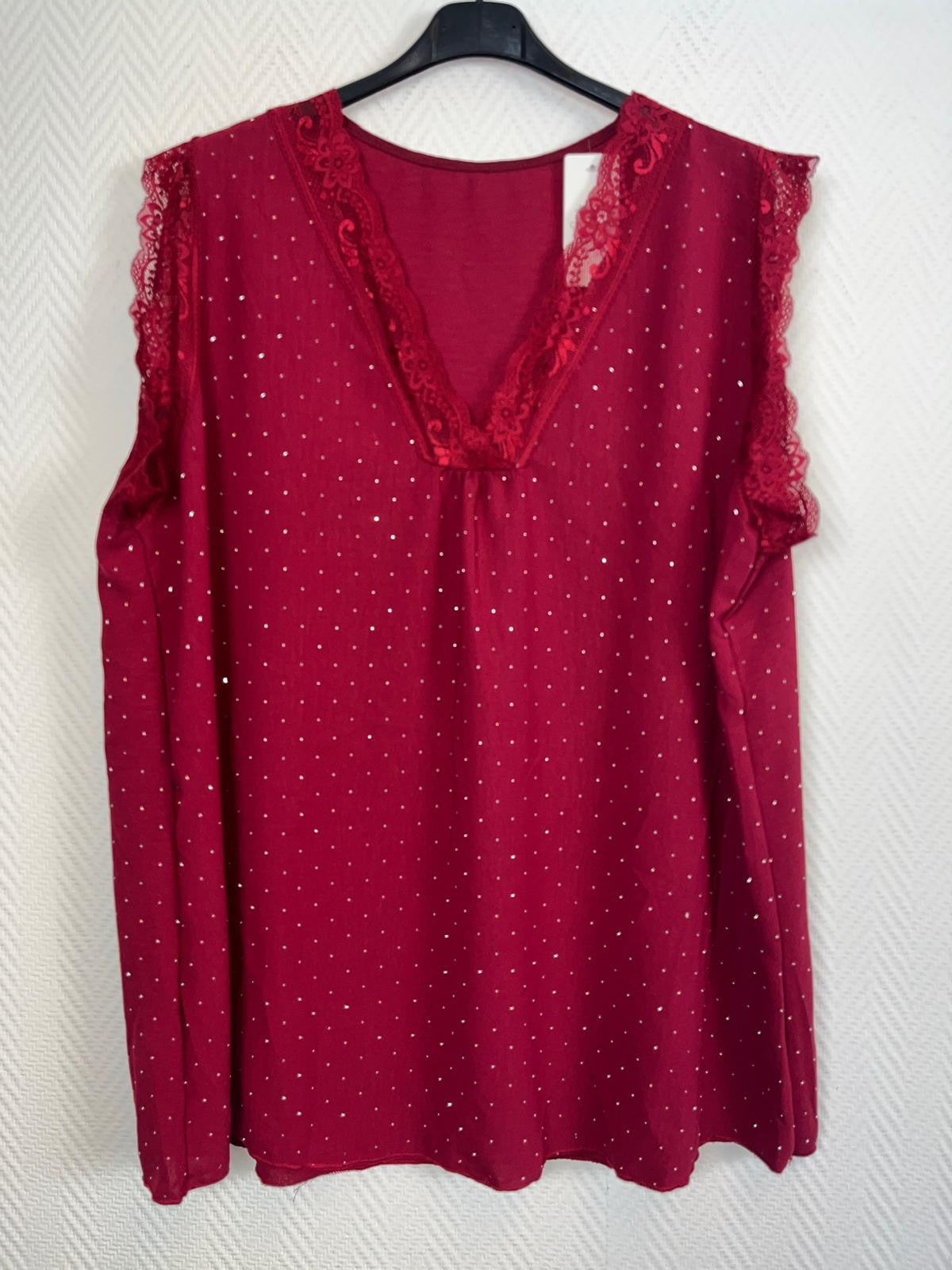 Hemdje Glamour met kapmouwtje 46/48/50