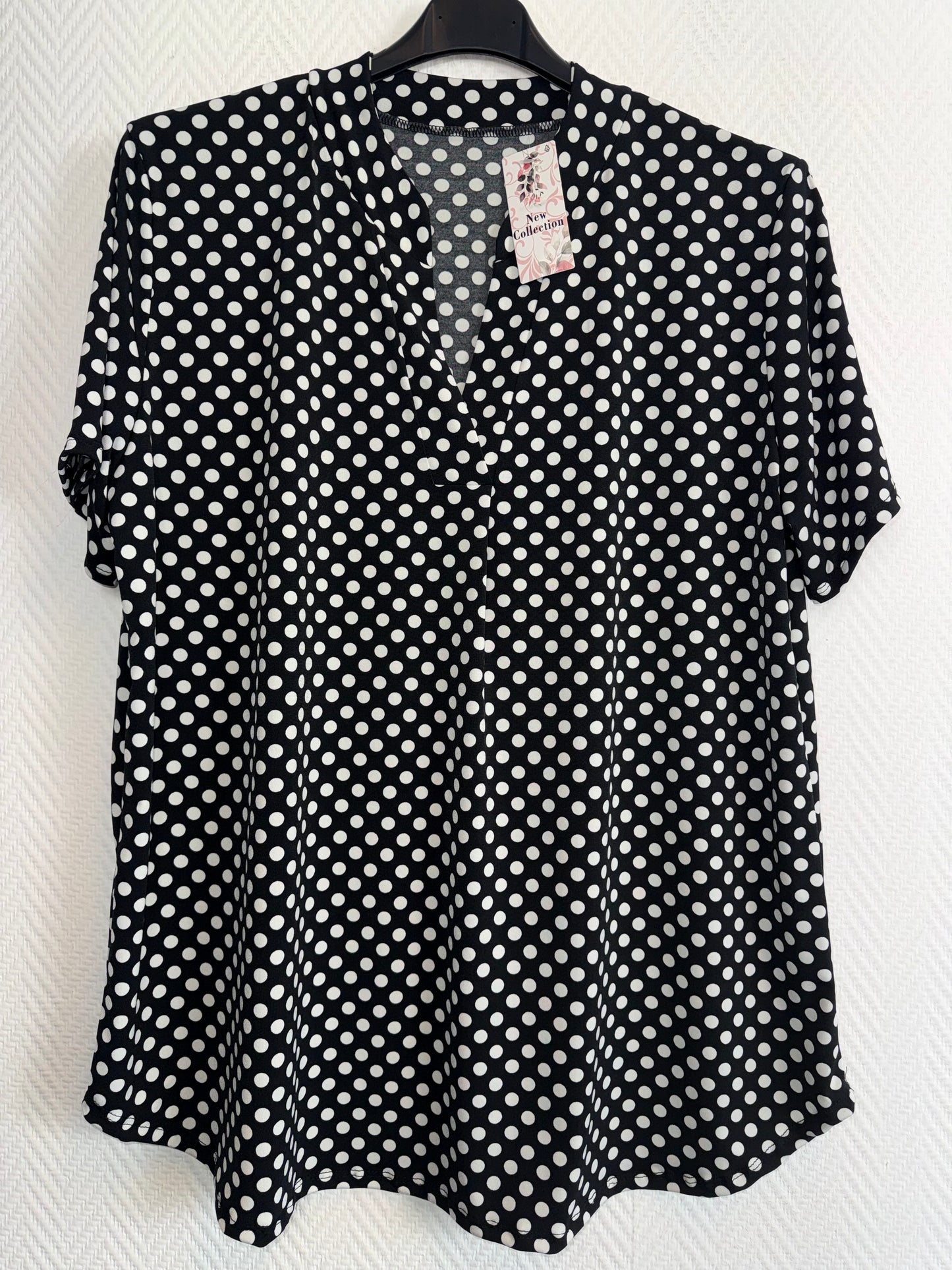 Travelshirt polkadot 40/42/44/46/48/50