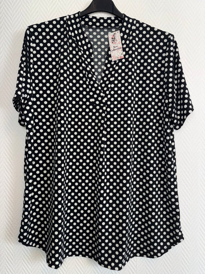 Travelshirt polkadot 40/42/44/46/48/50