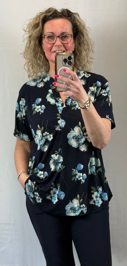 Travelshirt Bloem 40/42/44/46/48/50