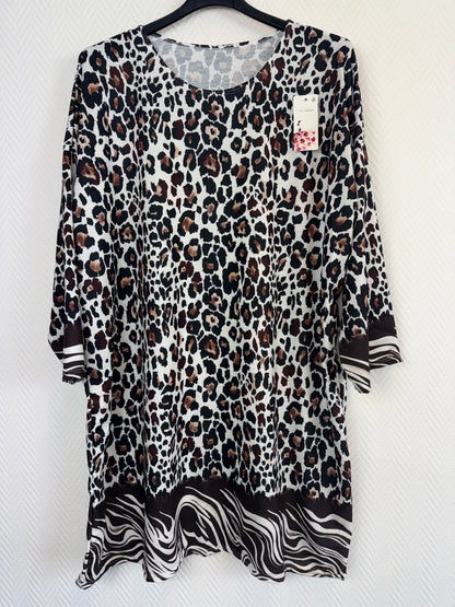 Tijger lang katoenen tuniek/jurkje maat 46/48/50