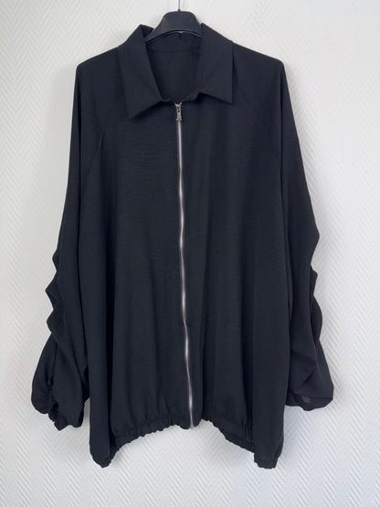 Bomber jasjes met gesmokte mouwen 48/50/52