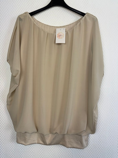 Ballontop met vaste stretch viscose ondertop 40/42/44/46
