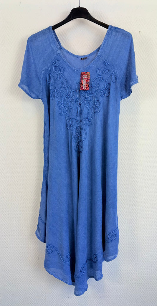 Strand jurkje jeanslook 40/42/44/46/48