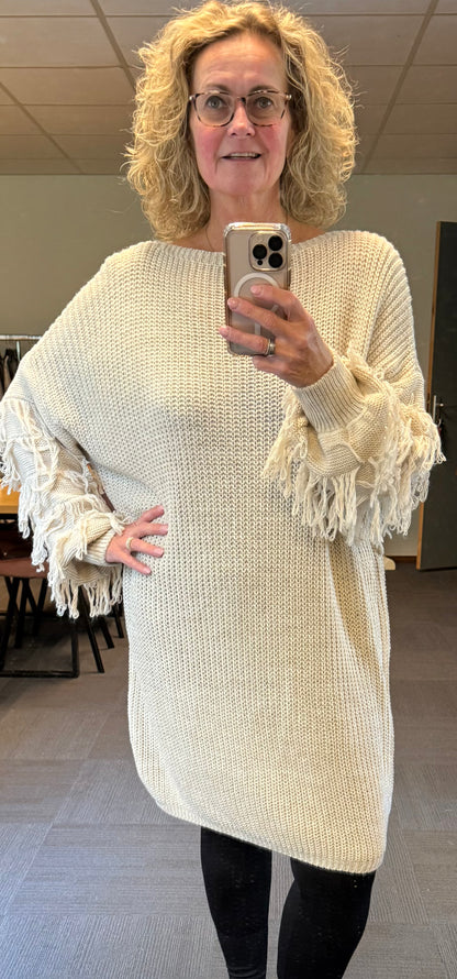 Lang gebreide trui/jurk Gerda 44/46/48/50/52