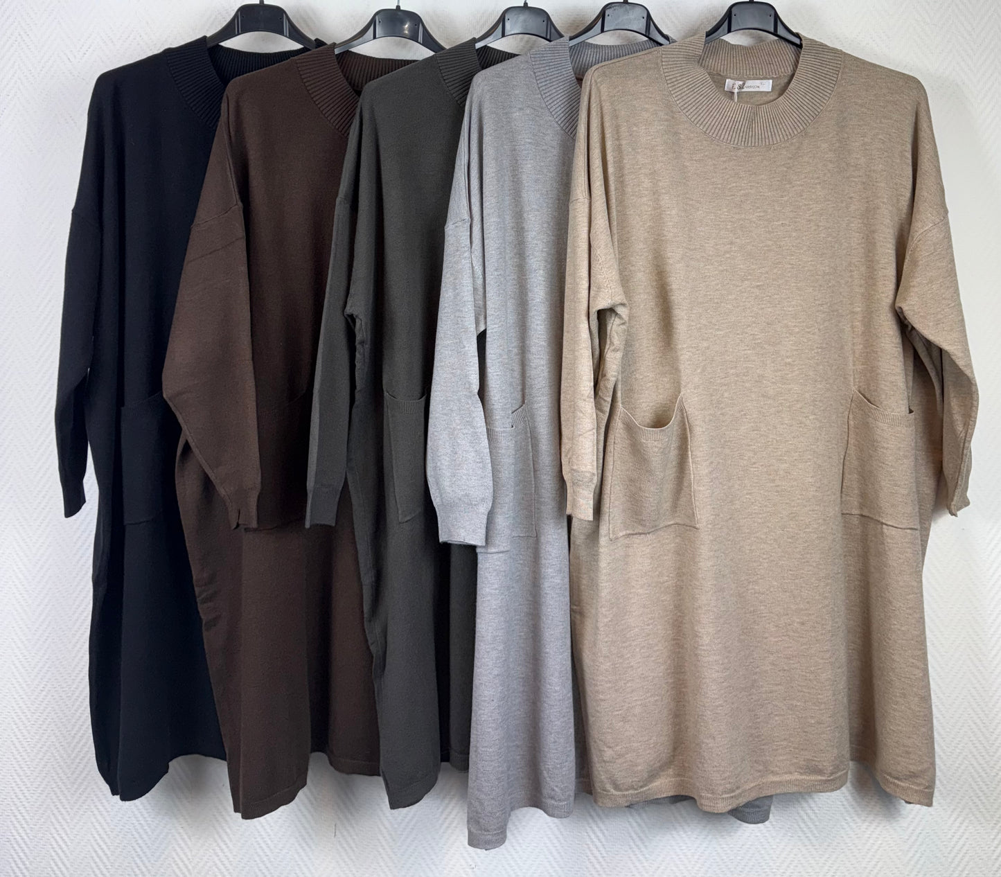 Lange trui met zakjes 50/52/54